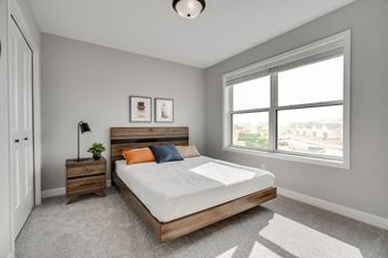 Foot-friendly carpeting in bedrooms